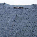 Blue Cotton Straight Kurta