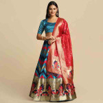 Jacquard Work Semi-Stitched Lehenga Choli With Dupatta