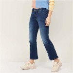 "715 Women Stonewashed Skinny Fit Bootcut Jeans "