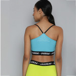 HRX By Hrithik Roshan Running Women Blue Colourblock Sports Bra