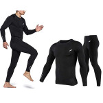 Just rider Men's Sports Running Set Compression Shirt + Pants Skin-Tight Long Sleeves Quick Dry Fitness Tracksuit Gym Yoga Suits