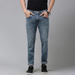 "Men Blue Slim Fit Heavy Fade Stretchable Jeans "