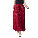 ENDFASHION Rayon Gold Print Skirt Palazzo