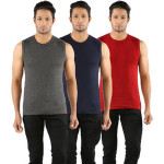 Solo Mens Designer Round Neck Cotton Muscle Tee Vest Casual Sleeveless