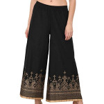 Pistaa's Women's Relaxed Fit Cotton and Crush Palazzo