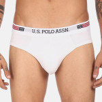 White Solid Hipster Brief