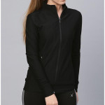 Women Black Solid Sweatshirt