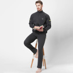 Men Charcoal Solid Night Suit