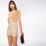 RSVP by Nykaa Fashion Wrap And Roll Leather Skirt