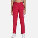 Women Pink Solid Cotton Track Pant