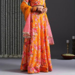 Gajra Gang by Nykaa Fashion Bageecha Yellow Floral Skirt With Crop Top & Dupatta
