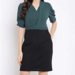 "Women Solid Sheath Dress "