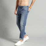 "The Lifestyle Co Men Blue Slim Fit Mid-Rise Clean Look Stretchable Jeans "