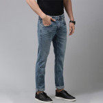 "Men Blue Slim Fit Heavy Fade Stretchable Jeans "