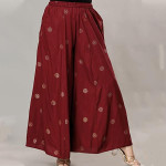ENDFASHION Rayon Gold Print Skirt Palazzo