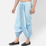 "Men Blue Printed Dhoti Pants "