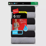Hanes Men's 6pk Red Label Tank Top Dyed A-Shirt - Gray/Black