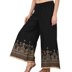 Pistaa's Women's Relaxed Fit Cotton and Crush Palazzo