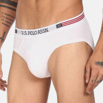 White Solid Hipster Brief