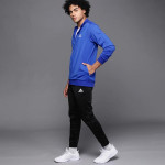 Men Blue & Black Solid Sustainable Track Suit