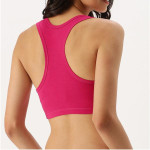 Fuchsia Solid Non-Wired Non Padded Sports Bra