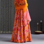 Gajra Gang by Nykaa Fashion Bageecha Yellow Floral Skirt With Crop Top & Dupatta