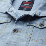 Women Blue Washed Cropped Denim Trucker Jacket
