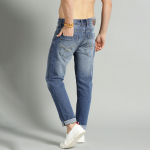 "The Lifestyle Co Men Blue Slim Fit Mid-Rise Clean Look Stretchable Jeans "