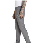 SAAVA Men's Knitted Poly Cotton Grey Milange & Blue Terry Tracksuit