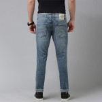 "Men Blue Slim Fit Heavy Fade Stretchable Jeans "