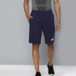 Men Navy Blue Solid Regular Fit ESS 10" Sports Shorts