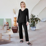 Ekouaer Women's Pajama Set Long Sleeve Sleepwear Soft Loungewear Sets Pajamas Top and Pants Pjs