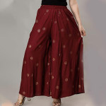 ENDFASHION Rayon Gold Print Skirt Palazzo