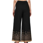 Pistaa's Women's Relaxed Fit Cotton and Crush Palazzo