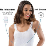 VAVONNE Camisole for Women, All Cotton, Airy Soft Comfy Tank Tops Cami Undershirt