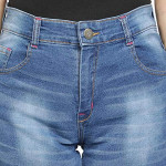 Club A9 Women's Dark Blue Denim Shorts | Regular Fit | Stretchable