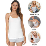 Vislivin Women's Basic Solid Camisole Adjustable Spaghetti Strap Tank Top