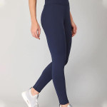 Women Black & Blue Solid High Waist Gym Tights Pack Of 2