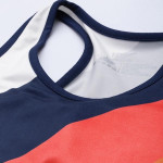 White & Navy Blue Colourblocked Full Coverage Rapid-Dry Training Bra