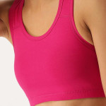 Fuchsia Solid Non-Wired Non Padded Sports Bra