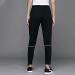 Men Black Solid Mid Rise Casual Track Pants