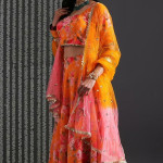 Gajra Gang by Nykaa Fashion Bageecha Yellow Floral Skirt With Crop Top & Dupatta