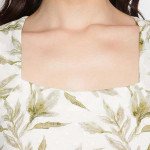 "Women Botanical Print A-line Dress "