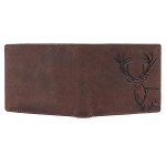 LONDON ALLEY Elk Vintage Brown RFID Blocking Men's Leather Wallet