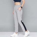 Women Grey Solid Track Pants
